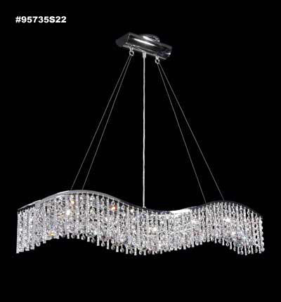 James R. Moder 95735S22 Five Light Chandelier, Silver
