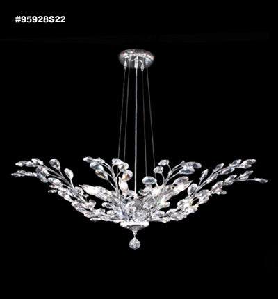 James R. Moder 95928S22 Eight Light Pendant, Silver