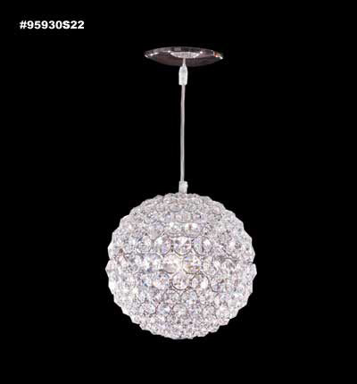 James R. Moder 95930S22 One Light Pendant, Silver