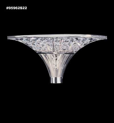James R. Moder 95962S22 Two Light Wall Sconce, Silver