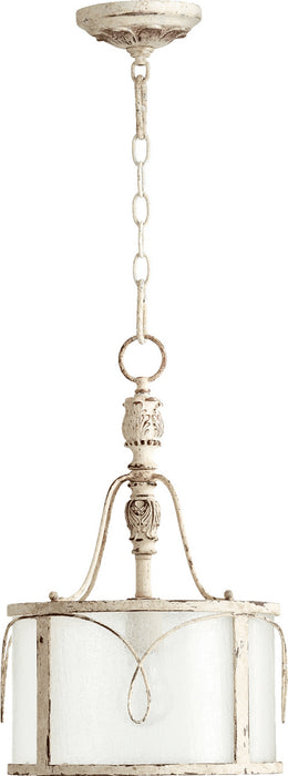 Quorum 3506-70 One Light Pendant, Persian White