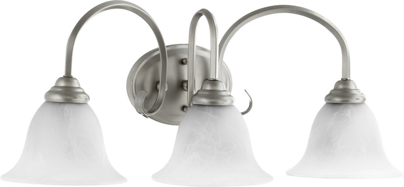 Quorum 5110-3-64 Three Light Vanity, Classic Nickel
