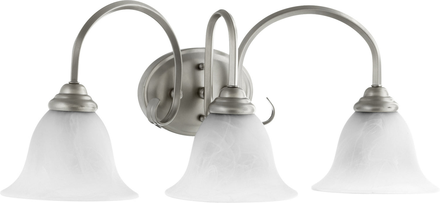 Quorum 5110-3-64 Three Light Vanity, Classic Nickel