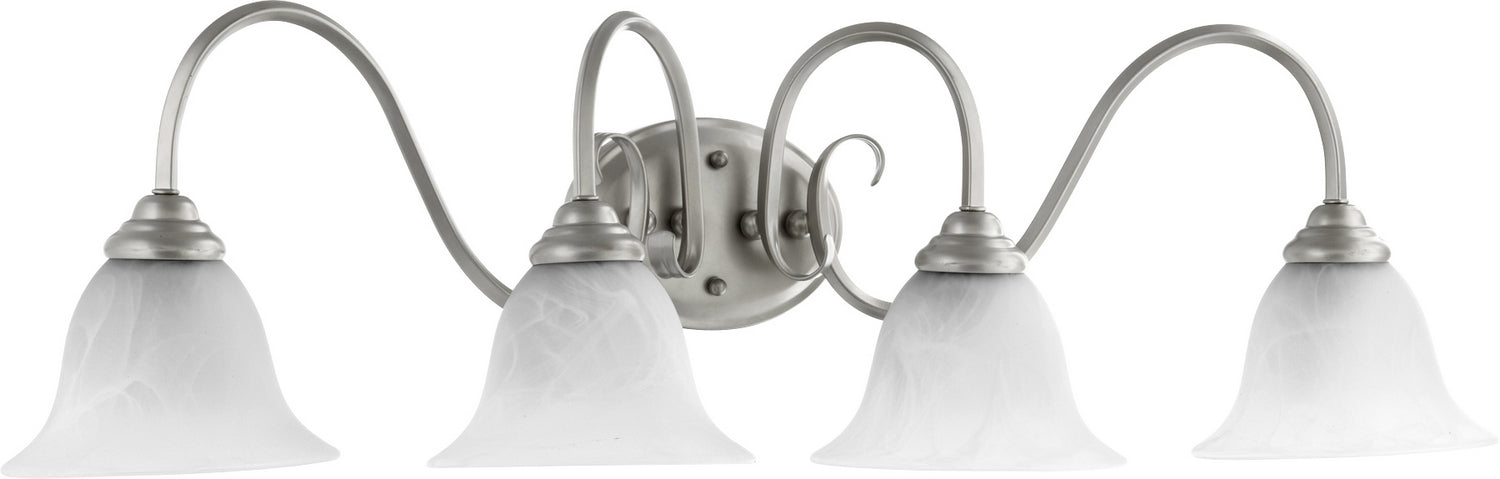 Quorum 5110-4-64 Four Light Vanity, Classic Nickel