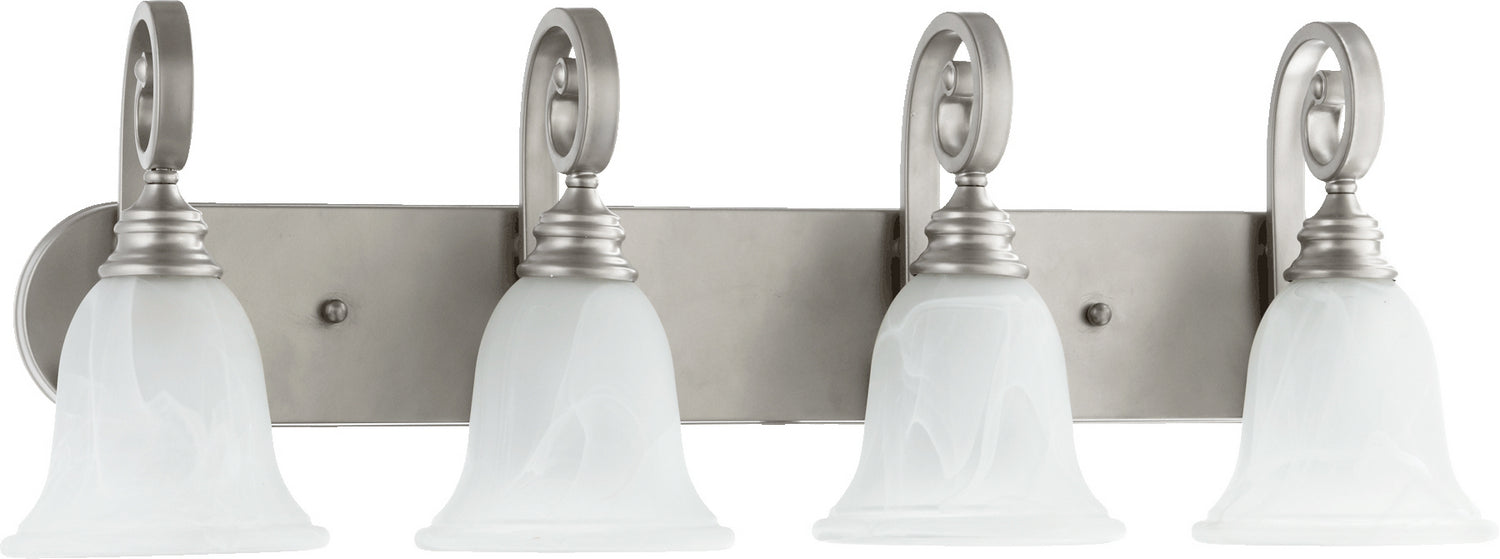 Quorum 5154-4-64 Four Light Vanity, Classic Nickel