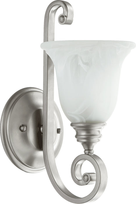 Quorum 5454-1-64 One Light Wall Mount, Classic Nickel