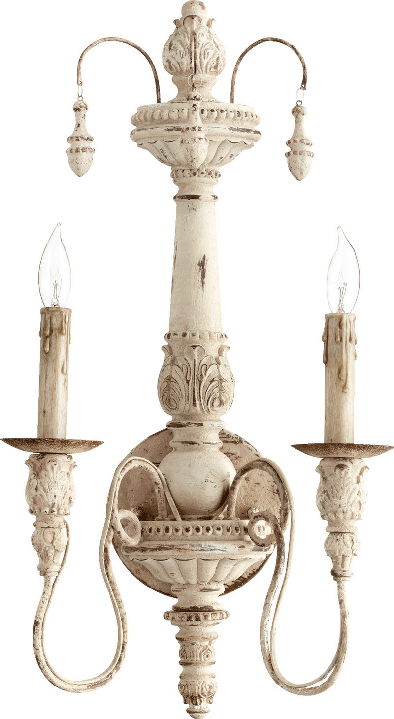 Quorum 5506-2-70 Two Light Wall Mount, Persian White