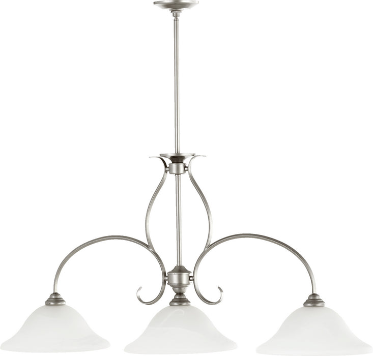 Quorum 6510-3-64 Three Light Island Pendant, Classic Nickel