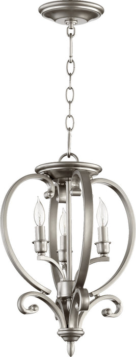 Quorum 6754-3-64 Three Light Dual Mount, Classic Nickel