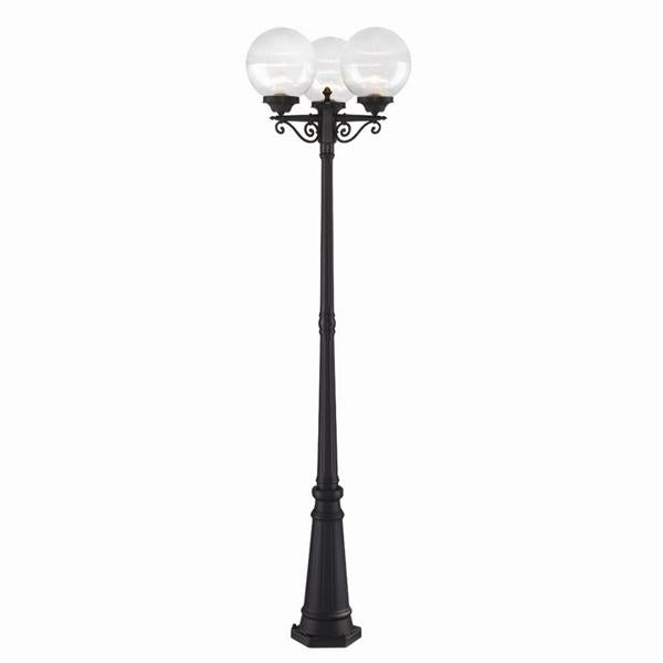 Acclaim Lighting 5269BK/CL Three Light Post Mount, Matte Black