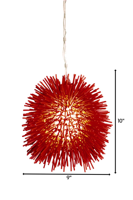 Varaluz 169M01RE One Light Mini Pendant, Super Red