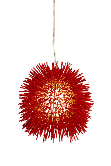 Varaluz 169M01RE One Light Mini Pendant, Super Red