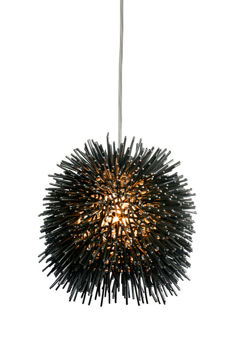 Varaluz 169M01SBL One Light Mini Pendant, Black