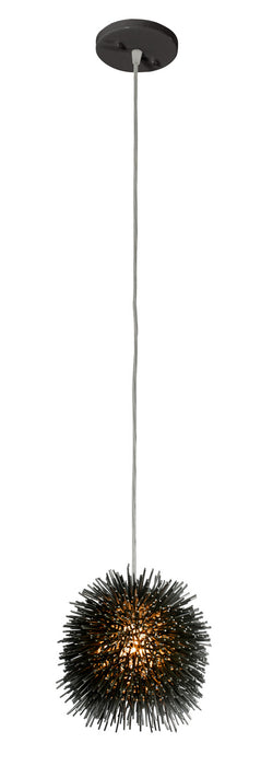 Varaluz 169M01SBL One Light Mini Pendant, Black