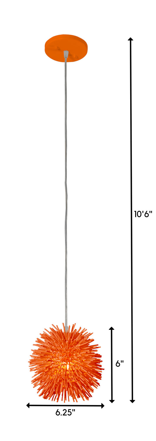 Varaluz 169M01SOR One Light Mini Pendant, Electric Pumpkin