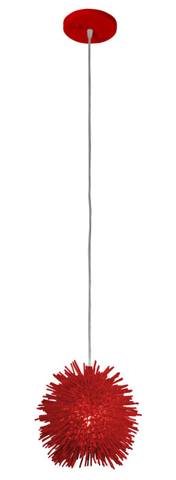 Varaluz 169M01SRE One Light Mini Pendant, Super Red