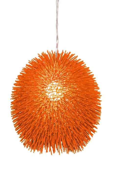 Varaluz 169P01OR One Light Pendant, Electric Pumpkin
