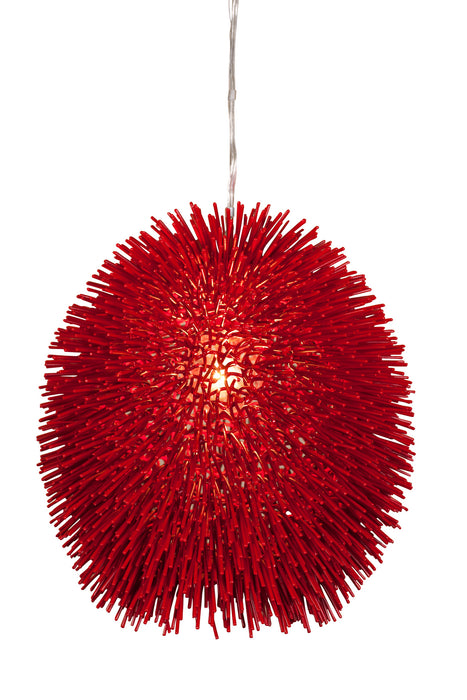 Varaluz 169P01RE One Light Pendant, Super Red