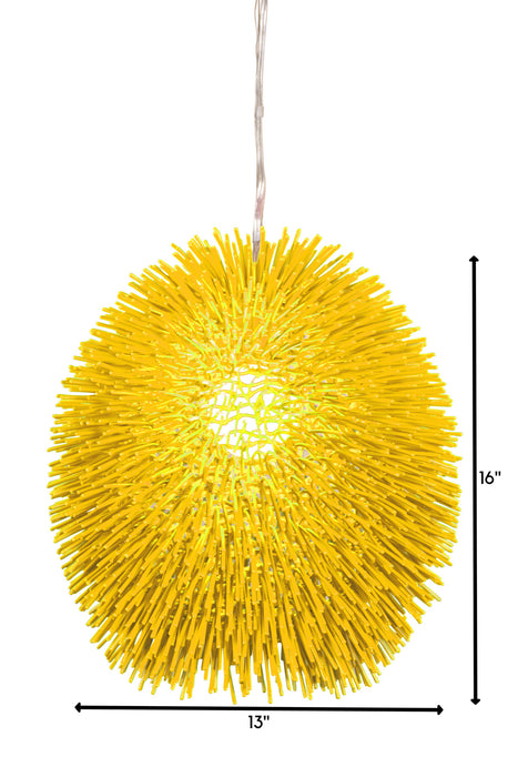 Varaluz 169P01YE One Light Pendant, Un-Mellow Yellow
