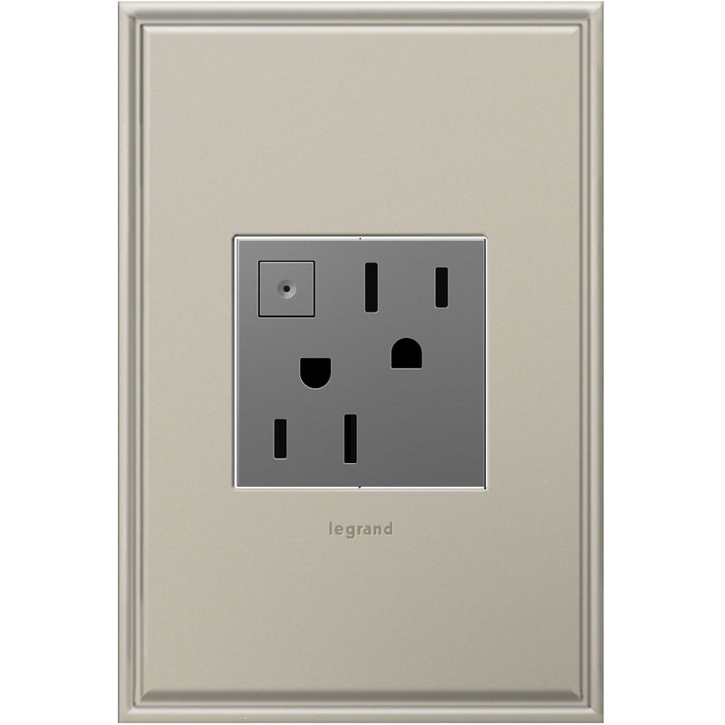 Legrand ARPS152M4 Energy-Saving On/Off Outlet, Magnesium
