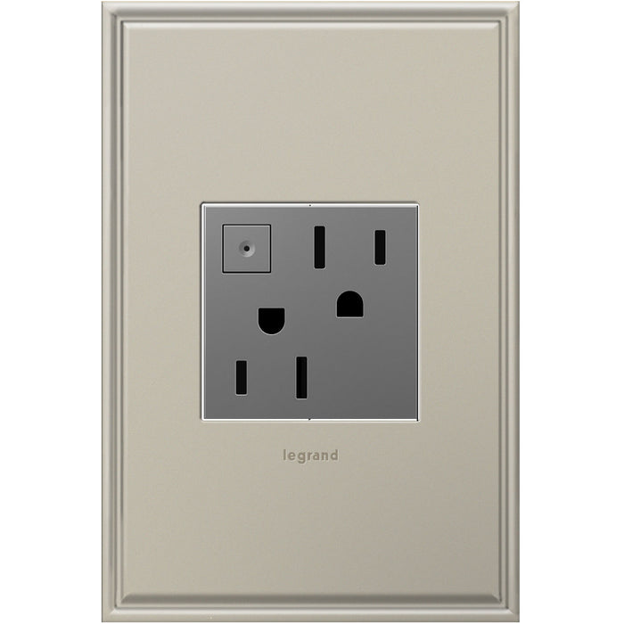 Legrand ARPS152M4 Energy-Saving On/Off Outlet, Magnesium