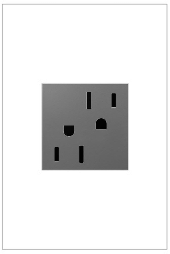 Legrand ARTR152M4 Tamper-Resistant Outlet, Magnesium