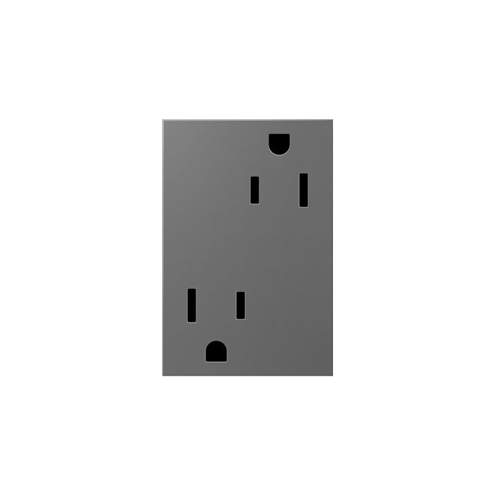 Legrand ARTR153M4 Tamper-Resistant Outlet, Plus Size, Magnesium