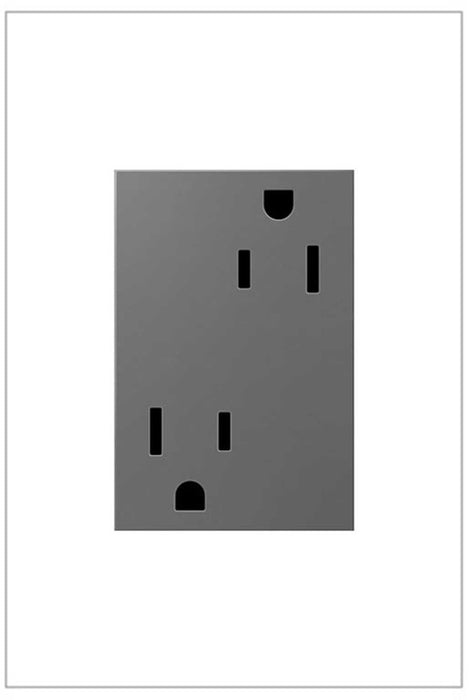 Legrand ARTR153M4 Tamper-Resistant Outlet, Plus Size, Magnesium