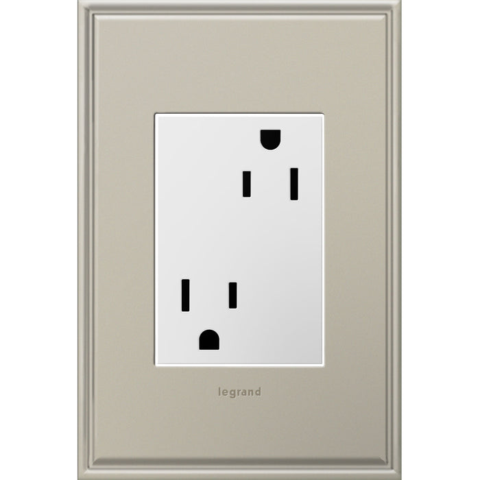 Legrand ARTR153W4 Tamper-Resistant Outlet, Plus Size, White