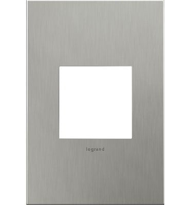 Legrand AWC1G2BS4 Wall Plate, Stainless Steel
