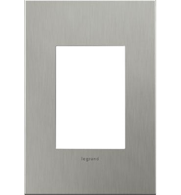Legrand AWC1G3BS4 Wall Plate, Stainless Steel
