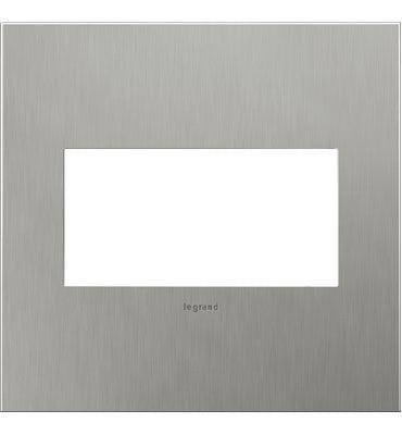 Legrand AWC2GBS4 Wall Plate, Stainless Steel