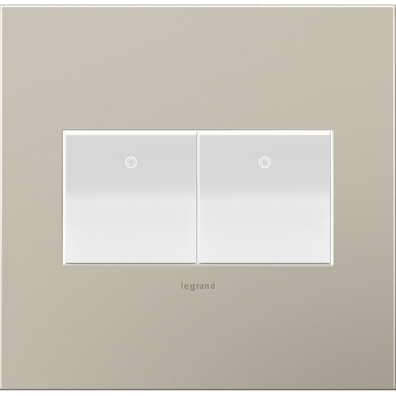 Legrand AWC2GSN4 Wall Plate, Nickel