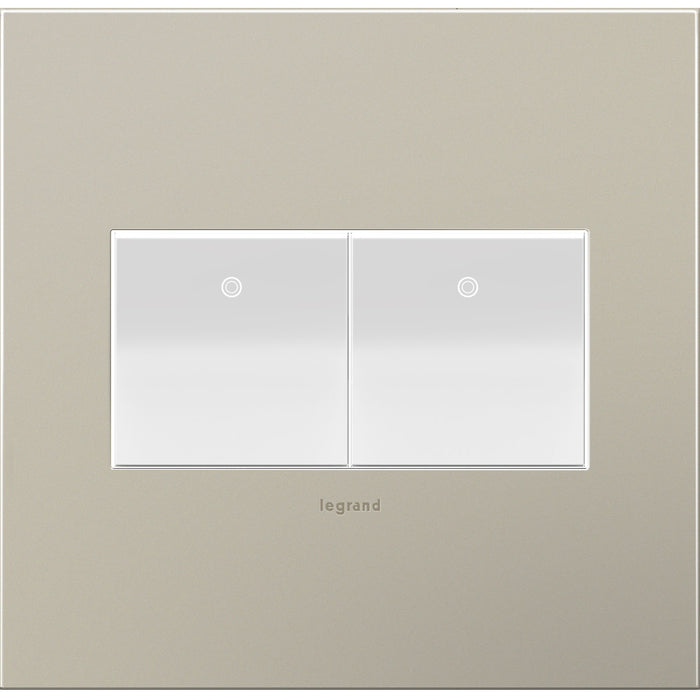 Legrand AWC2GSN4 Wall Plate, Nickel