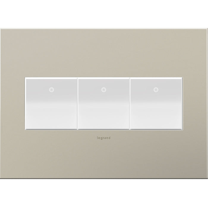 Legrand AWC3GSN4 Wall Plate, Nickel