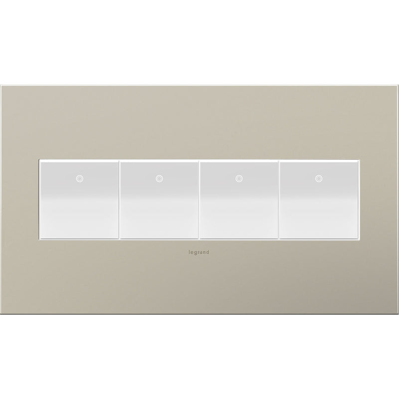 Legrand AWC4GSN4 Wall Plate, Nickel