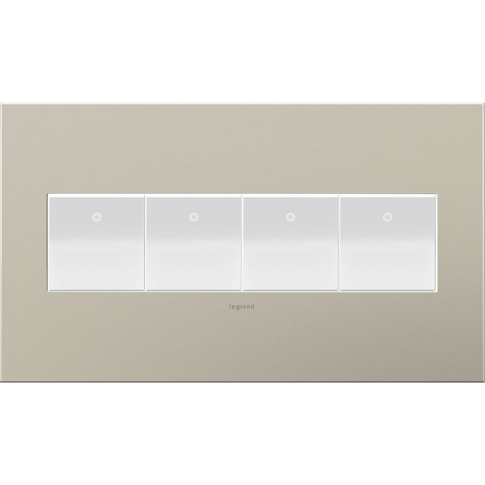 Legrand AWC4GSN4 Wall Plate, Nickel