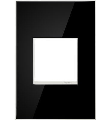 Legrand AWM1G2MB4 Gang Wall Plate, Black