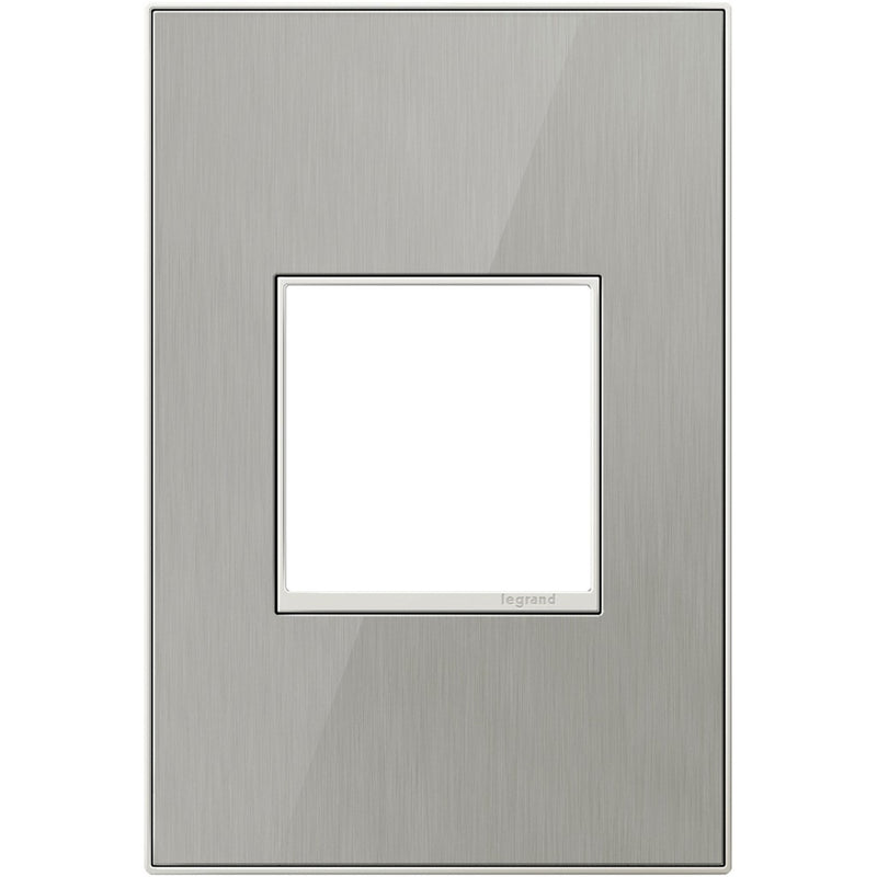 Legrand AWM1G2MS4 Gang Wall Plate, Brushed Stainless