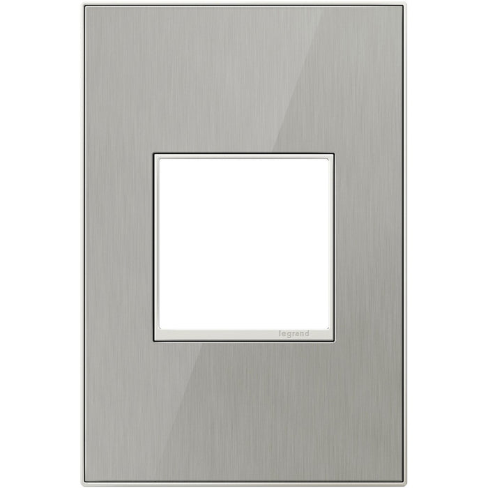 Legrand AWM1G2MS4 Gang Wall Plate, Brushed Stainless