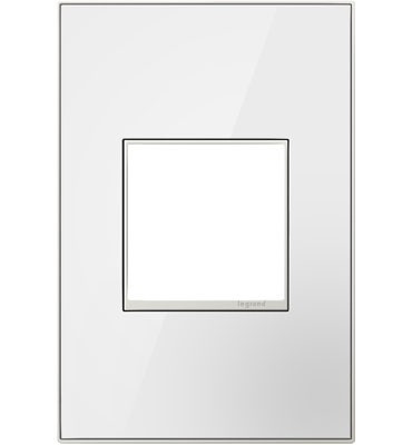 Legrand AWM1G2MW4 Gang Wall Plate, White