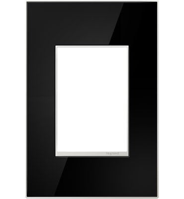 Legrand AWM1G3MB4 Gang Wall Plate, Black