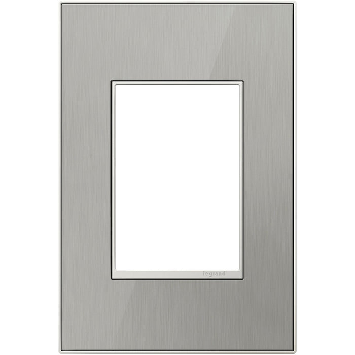 Legrand AWM1G3MS4 Gang Wall Plate, Brushed Stainless