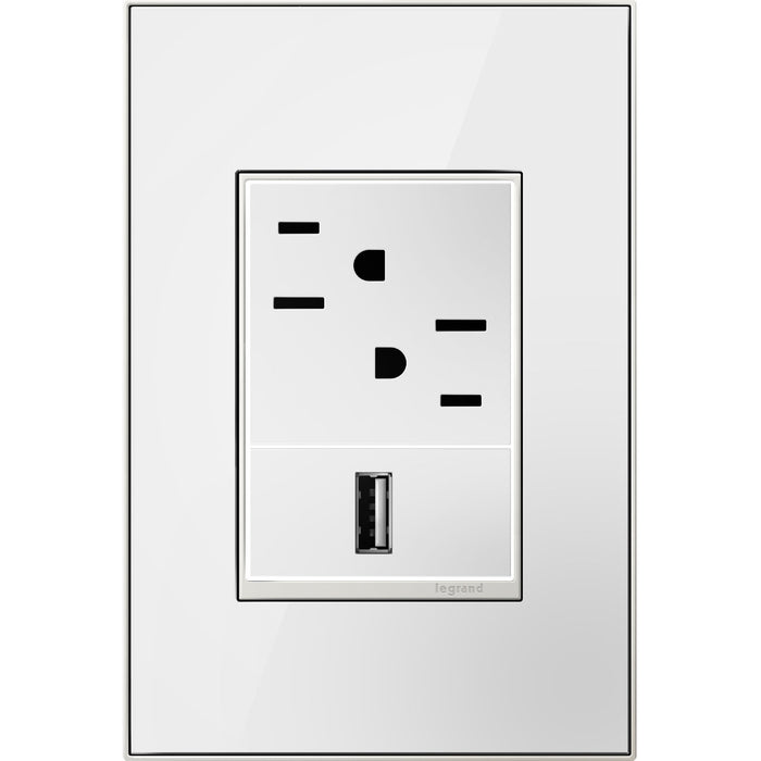 Legrand AWM1G3MW4 Gang Wall Plate, White