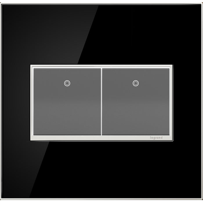 Legrand AWM2GMB4 Gang Wall Plate, Black