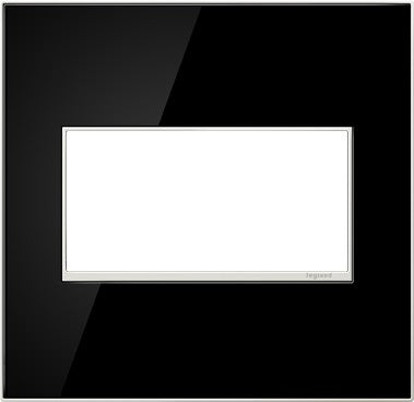 Legrand AWM2GMB4 Gang Wall Plate, Black
