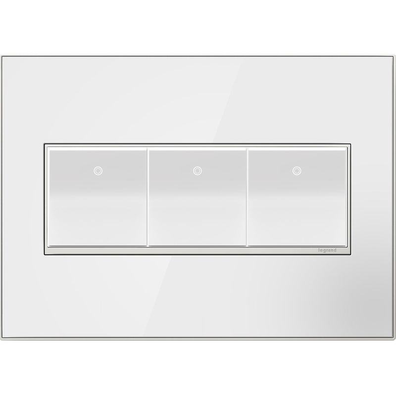 Legrand AWM3GMW4 Gang Wall Plate, White