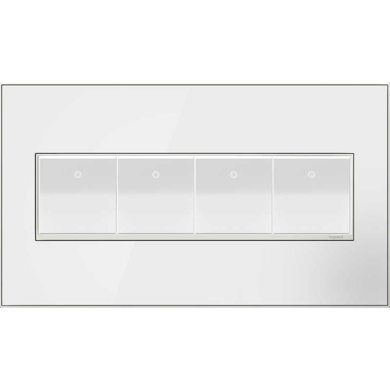 Legrand AWM4GMW4 Gang Wall Plate, White