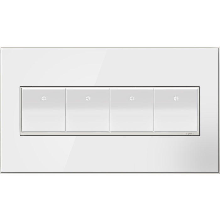 Legrand AWM4GMW4 Gang Wall Plate, White