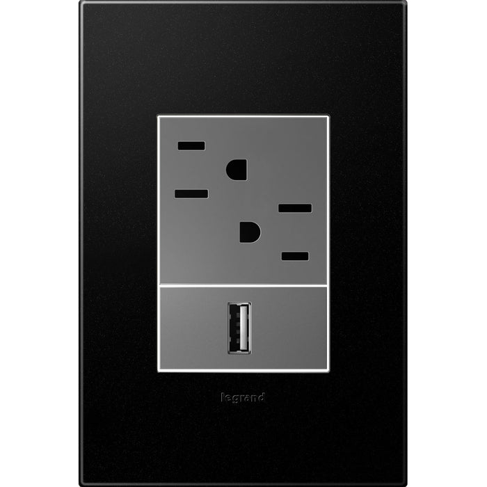 Legrand AWP1G3GR4 Gang Wall Plate, Graphite